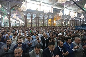 تقرير مصور | إقامة صلاة عيد الفطر المبارك في كربلاء