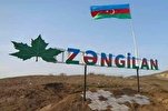 Zəngilana rayonun adı yazılmış lövhə vuruldu