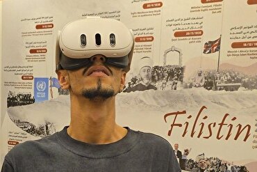 Start eines virtuellen Rundgangs durch die Al-Aqsa-Moschee im Palästina-Museum in Istanbul