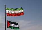 برافراشته شدن پرچم فلسطین و ایران در اهواز