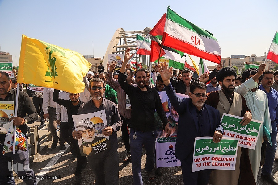 تجمع مردم اهواز در حمایت از فلسطین