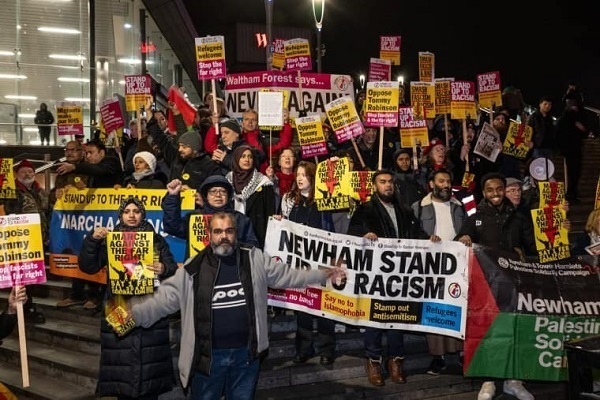 تظاهرات معترضان به حملات اسلام‌هراسانه در پایتخت انگلیس