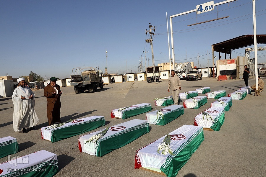 ورود پیکر شهدا به کشور