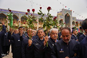 گلباران خدام حرم حضرت شاهچراغ (ع)