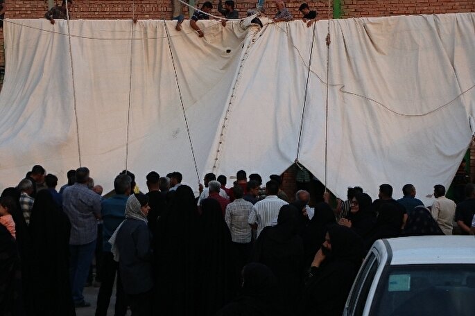 عکس | برپایی خیمه عزای امام حسین‌(ع) در ده‌زیار