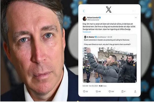 ادعای سیاستمدار سوئدی علیه مسلمانان
