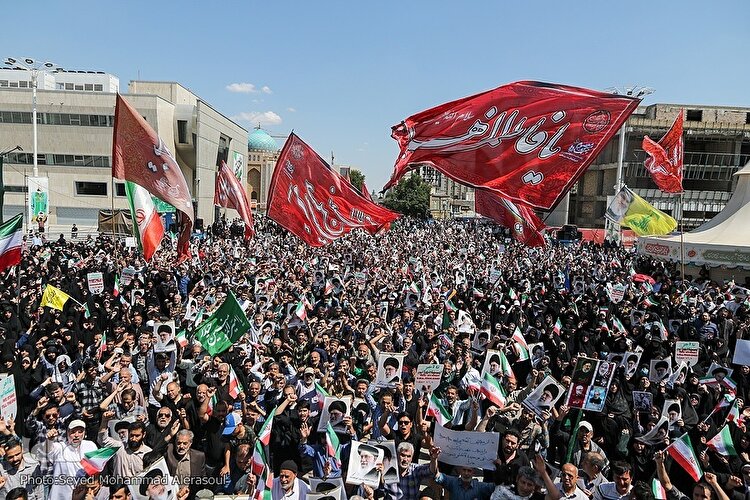 راهپیمایی مردم ایران علیه تهاجم رژیم صهیونیستی