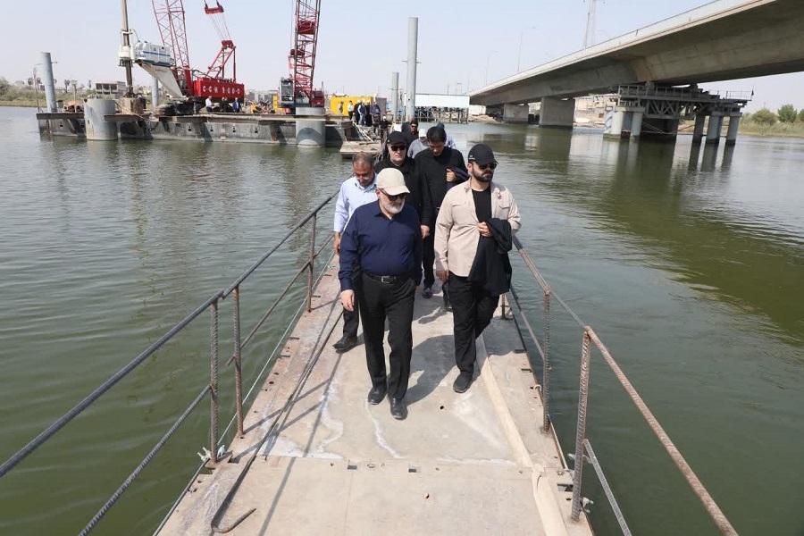 بازدید سیدمحمدرضا موالی‌زاده استاندار خوزستان از پروژه  راه‌آهن خرمشهر ـ بصره