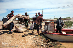روستاهای گرفتار در سیل منطقه بامدژ/1