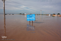 روستاهای گرفتار در سیل منطقه بامدژ/1