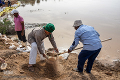 سیلاب در روستاهای غزاویه