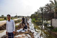 سیلاب در روستاهای غزاویه