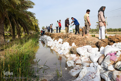 سیلاب در روستاهای غزاویه