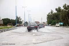 مسدود شدن جاده اهواز ـ شوش با بالا آمدن سطح آب 