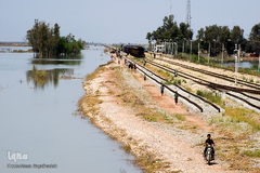 تصویر هوایی از مناطق سیل زده