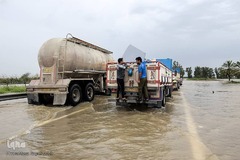 مسدود شدن جاده اهواز شوش 