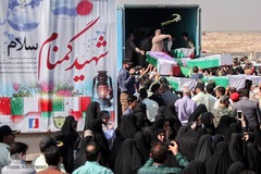 ورود پیکرهای 44 شهید از مرز شلمچه 